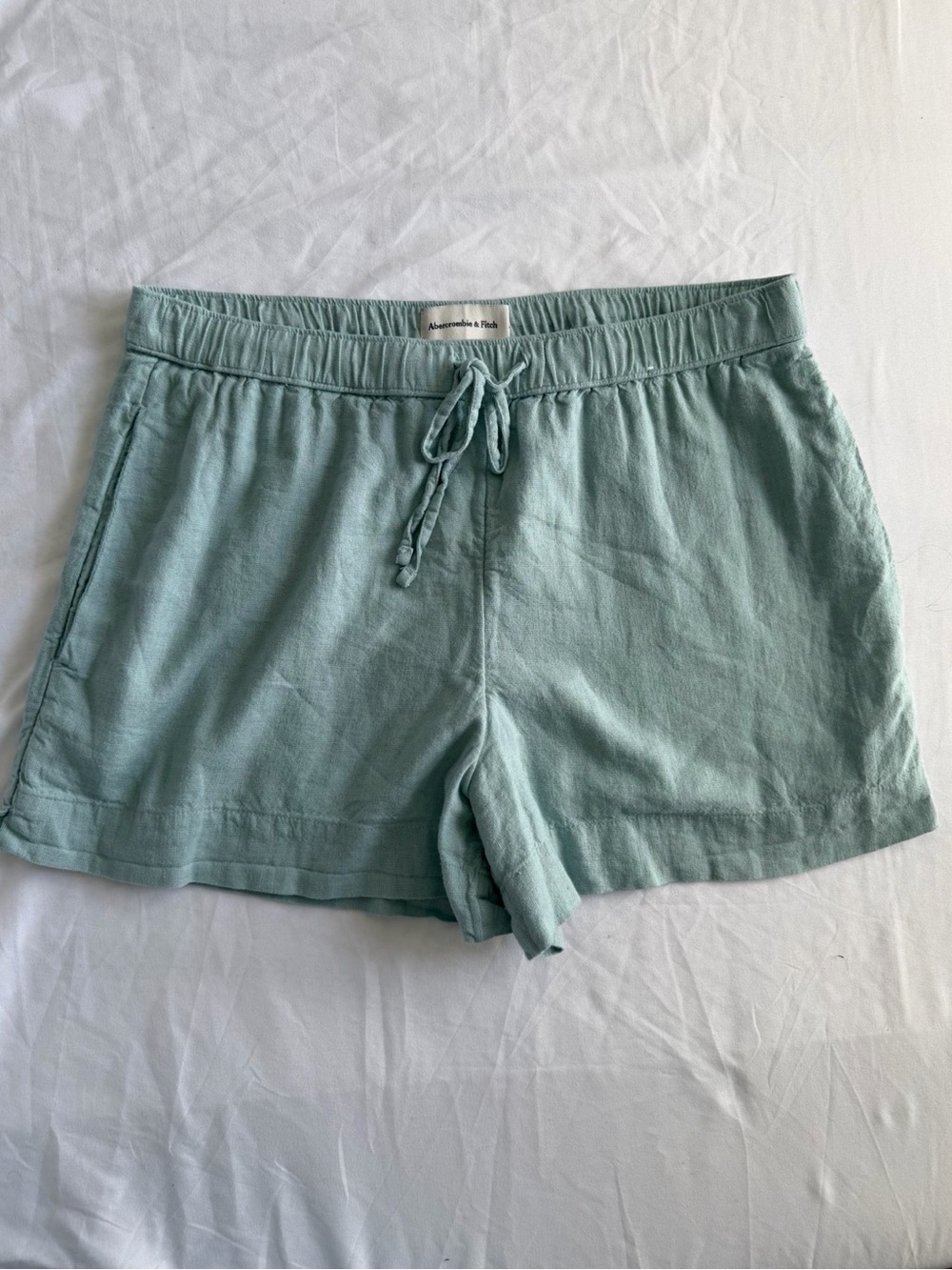 Abercrombie & Fitch Seafoam Green Drawstring Shorts Size Small